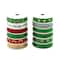 Gwen Studios 3/8" x 48yd. Green & Red Christmas Ribbon For Gifts & Crafts, 24ct.